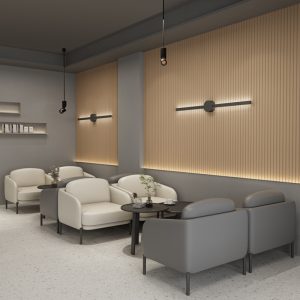Bàn ghế Quán cà phê sang trọng Bắc Âu một Bàn và bốn ghế khu vực nghỉ ngơi tiếp tân đàm phán Bàn ghế lưới Bàn ghế sofa giải trí màu đỏ - Hình 2