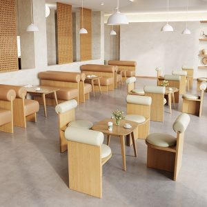 Bàn ghế Quán cà phê thông thường chỗ ngồi ghế sofa thư viện khu vực nghỉ ngơi đàm phán Bàn ghế cửa hàng tráng miệng cửa hàng trà sữa ghế sofa - Hình 2