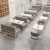 Bàn ghế Quán trà sữa bắc âu Bàn ghế ăn quán cà phê cửa hàng tráng miệng đôi ghế sofa nhà hàng Bàn ghế ăn hoàn chỉnh