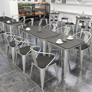 Bàn ghế Quán trà sữa Bác Tiếp phong cách công nghiệp Bàn ghế quầy bar Bàn ghế quán cà phê thương mại Bàn ghế ăn - Hình 2