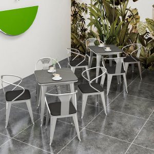 Bàn ghế Quán trà sữa Bác Tiếp phong cách công nghiệp Bàn ghế quầy bar Bàn ghế quán cà phê thương mại Bàn ghế ăn - Hình 3