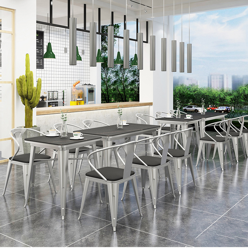 Bàn ghế Quán trà sữa Bác Tiếp phong cách công nghiệp Bàn ghế quầy bar Bàn ghế quán cà phê thương mại Bàn ghế ăn - Hình 4 Bàn ghế Quán trà sữa Bác Tiếp phong cách công nghiệp Bàn ghế quầy bar Bàn ghế quán cà phê thương mại Bàn ghế ăn - Hình 4