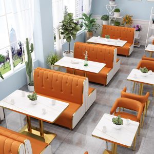 Bàn ghế quán trà sữa Bàn ăn tráng miệng Bàn ăn burger quán ăn nội thất treo tường ghế Bàn ghế sofa - Hình 2