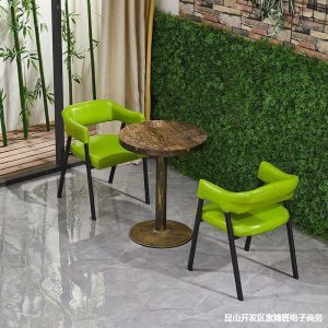 Bàn ghế Quán trà sữa Bàn ghế bài ghế sofa nhà hàng cafe nhà hàng tây sắt rèn ghế sofa Bàn ghế - Hình 4