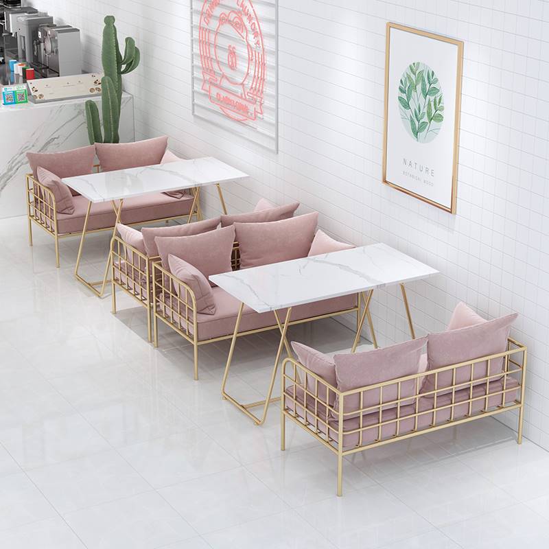 Bàn ghế quán trà sữa Bàn ghế đơn giản và tươi mát quán tráng miệng quán bánh quán cà phê khu vực phòng chờ ghế sofa - Hình 4 Bàn ghế quán trà sữa Bàn ghế đơn giản và tươi mát quán tráng miệng quán bánh quán cà phê khu vực phòng chờ ghế sofa - Hình 4