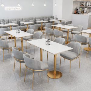Bàn ghế Quán Trà Sữa Bàn Ghế Lưới Đỏ Cafe Món Tráng Miệng Burger Cửa Hàng Bánh Ghế Sofa Nhà Hàng Đồ Nội Thất Phục Vụ Ăn Uống - Hình 3