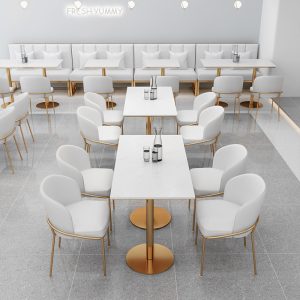 Bàn ghế Quán Trà Sữa Bàn Ghế Lưới Đỏ Cafe Món Tráng Miệng Burger Cửa Hàng Bánh Ghế Sofa Nhà Hàng Đồ Nội Thất Phục Vụ Ăn Uống - Hình 4