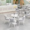 Bàn ghế Quán trà sữa Bàn ghế nhà hàng quán tráng miệng quán cà phê kiểu ins một Bàn bốn ghế văn phòng bán hàng đàm phán