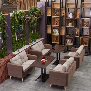 Bàn ghế quán trà sữa Bàn ghế quán bar phong cách công nghiệp cổ điển quán bar nhà hàng phương Tây quán cà phê sofa ghế Bàn ghế