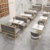 Bàn ghế Quán trà sữa Bàn ghế Quầy bar bán đồ ăn nhanh Internet nổi tiếng Đơn giản Đồ nội thất phòng ăn thương mại Sắt rèn kim loại Ghế sofa
