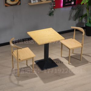 Bàn ghế quán trà sữa khách sạn nhà hàng Bàn ăn nhỏ nhà hàng quán ăn vặt Bàn ghế ăn nhanh tiết kiệm cafe - Hình 2