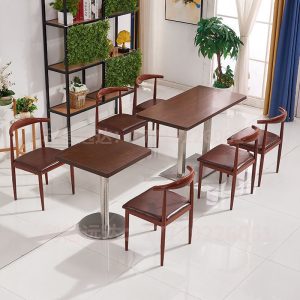 Bàn ghế quán trà sữa khách sạn nhà hàng Bàn ăn nhỏ nhà hàng quán ăn vặt Bàn ghế ăn nhanh tiết kiệm cafe - Hình 3