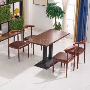 Bàn ghế quán trà sữa khách sạn nhà hàng Bàn ăn nhỏ nhà hàng quán ăn vặt Bàn ghế ăn nhanh tiết kiệm cafe - Hình 4