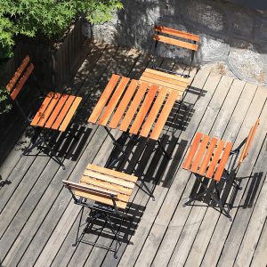 Bàn ghế Quán trà sữa quán cà phê Bàn ghế gấp bằng gỗ nguyên khối Bàn ghế ăn giải trí đàm phán Bàn ghế nhà hàng Bàn ghế - Hình 2