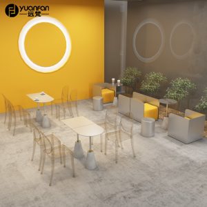 Bàn ghế Quán trà sữa quán cà phê phong cách công nghiệp thép không gỉ ghế sofa cửa hàng tráng miệng cửa hàng bánh thường đàm phán Bàn ghế - Hình 4
