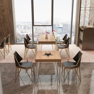 Bàn ghế quán trà sữa quán cà phê quán ăn nhanh quầy bar thức ăn nhanh quầy bar Bàn ghế nhà hàng nội thất nhà hàng đàm phán - Hình 2
