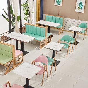 Bàn ghế quán trà sữa quán nướng đơn giản lẩu cà phê nhà hàng tây khách sạn sắt rèn ghế Bàn ghế sofa