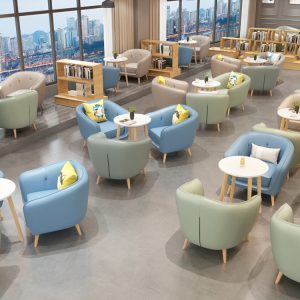 Bàn ghế Quán trà sữa Sofa Cơ sở đào tạo Khu vực nghỉ ngơi Quầy sách Thương lượng Ghế đôi thông thường Cửa hàng tráng miệng Bàn ghế cafe - Hình 2
