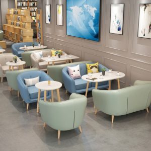 Bàn ghế Quán trà sữa Sofa Cơ sở đào tạo Khu vực nghỉ ngơi Quầy sách Thương lượng Ghế đôi thông thường Cửa hàng tráng miệng Bàn ghế cafe - Hình 3