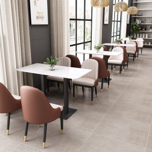 Bàn ghế Quán trà sữa tráng miệng Bàn ghế đá phiến đơn giản nhà hàng lẩu burger cà phê nhà hàng tây ghế sofa thương mại - Hình 2