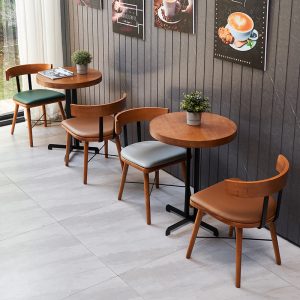 Bàn ghế Quán trà sữa tráng miệng Bàn ghế quán bánh bình dân đàm sách quầy bar ghế ăn đơn giản cafe sắt Bàn ghế ăn