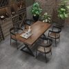 Bàn ghế Quầy bar cổ điển tiệc nướng quán bar nhà hàng phong cách công nghiệp Bàn ăn gỗ hình chữ nhật Bàn ghế sắt rèn cafe