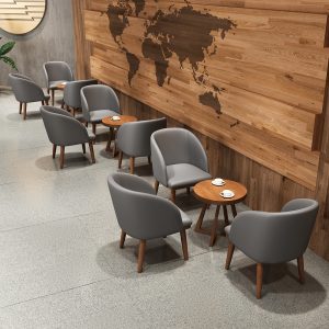 Bàn ghế Quầy bar giải trí, quầy sách, quán cà phê, Bàn ghế, ghế sofa đơn giản, Bàn tròn nhỏ, Bàn ghế cà phê khuếch tán, tiếp khách, đàm phán Bàn ghế - Hình 2