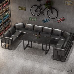 Bàn ghế quầy bar phong cách công nghiệp quán rượu ghế sofa quán cà phê internet quán thịt nướng cửa hàng phòng chờ quầy bar - Hình 3