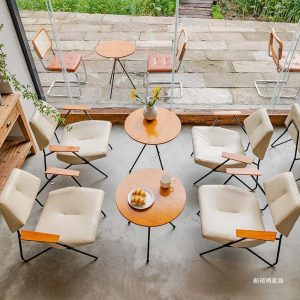 Bàn ghế rèn sắt quán cà phê Bàn ghế giải trí sách thanh đàm phán quán trà sữa món tráng miệng nhà hàng sofa - Hình 2
