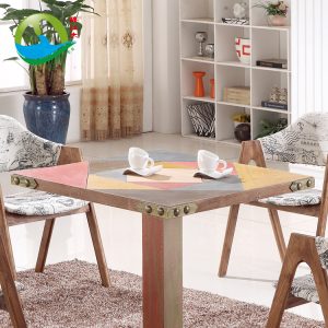 Bàn ghế Sàn Gỗ Vuông Bàn Trà Gỗ Chắc Chắn Đơn Giản Thông Thường Đàm Phán Tiếp Nhận Bàn Ăn Khách Sạn Bàn Ăn Cafe Trung Quốc Và Phương Tây - Hình 2