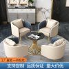 Bàn ghế sang trọng đàm phán Bàn ghế giải trí quán cà phê tiếp tân bán hàng văn phòng studio ảnh sofa tiếp tân da một Bàn và bốn ghế