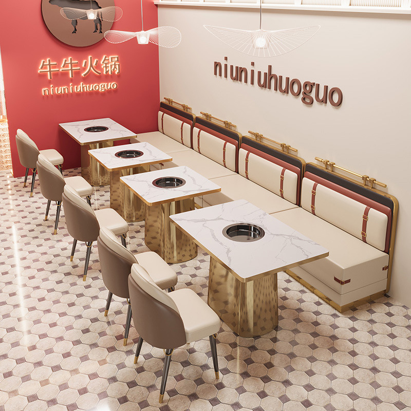 Bàn ghế sang trọng nhà hàng lẩu nướng cong ghế sofa khách sạn cao cấp ghế nhà hàng trà tấm đá Bàn ghế - Hình 3 Bàn ghế sang trọng nhà hàng lẩu nướng cong ghế sofa khách sạn cao cấp ghế nhà hàng trà tấm đá Bàn ghế - Hình 3