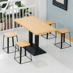 Bàn ghế Snack trà sữa tráng miệng bánh Bàn nhà hàng ăn sáng bún Bàn cafe Bàn nhà hàng ăn nhanh Bàn ghế Bàn chữ nhật - Hình 3
