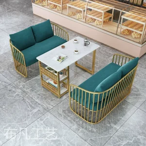 Bàn ghế Sofa đôi tại Quán cafe trà sữa với món tráng miệng đặc sắc - Hình 2