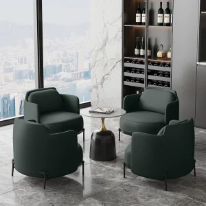 Bàn ghế sofa đơn hiện đại kết hợp với quầy lễ tân cho phòng khách và phòng triển lãm - Hình 4