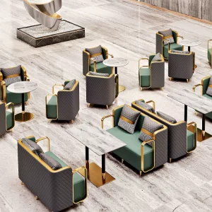 Bàn ghế Sofa sảnh lễ tân khách sạn, cửa hàng sang trọng, khu vực nghỉ ngơi, quán cà phê phòng trà, bàn ghế nhà hàng phương Tây