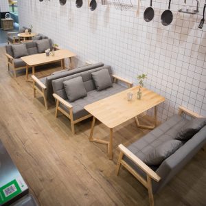 Bàn ghế Sofa văn phòng Bàn cà phê quán trà sữa Bàn ghế món tráng miệng cafe khu vực nghỉ ngơi đơn giản giản dị ghế đôi