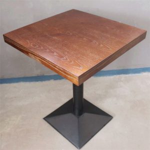 Bàn ghế Tại chỗ thanh vân gỗ rắn quán cà phê thực phẩm phương tây cửa hàng trà sữa Bàn ghế Bàn hình chữ nhật đàm phán Bàn tròn nhỏ - Hình 2