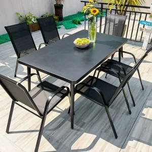 Bàn ghế thép carbon ngoài trời - Sân vườn biệt thự, sân thượng, ghế giải trí ngoại trời, bàn ghế hợp kim nhôm thép carbon