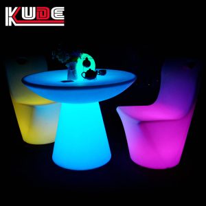Bàn ghế Thời Trang Dạ Quang Bàn Ăn Đèn LED Bàn Tiệc Ngoài Trời Dạ Quang Bàn Chống Nước Bàn Hộp Đêm Đồ Nội Thất Nhiều Màu Sắc