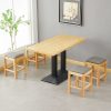 Bàn ghế Thương mại chuỗi cửa hàng thức ăn nhanh nhà hàng mì ăn nhẹ phục vụ món cay tấm Bàn ăn bằng gỗ ăn sáng khách sạn Bàn ghế ghế đẩu vuông bằng gỗ
