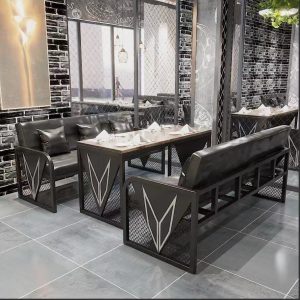 Bàn ghế Tổ hợp Bàn ghế quầy bar thương mại phong cách công nghiệp gia đình thanh toán bù trừ quầy bar thịt nướng cửa hàng ăn uống nhà hàng tây cafe ghế sofa - Hình 2