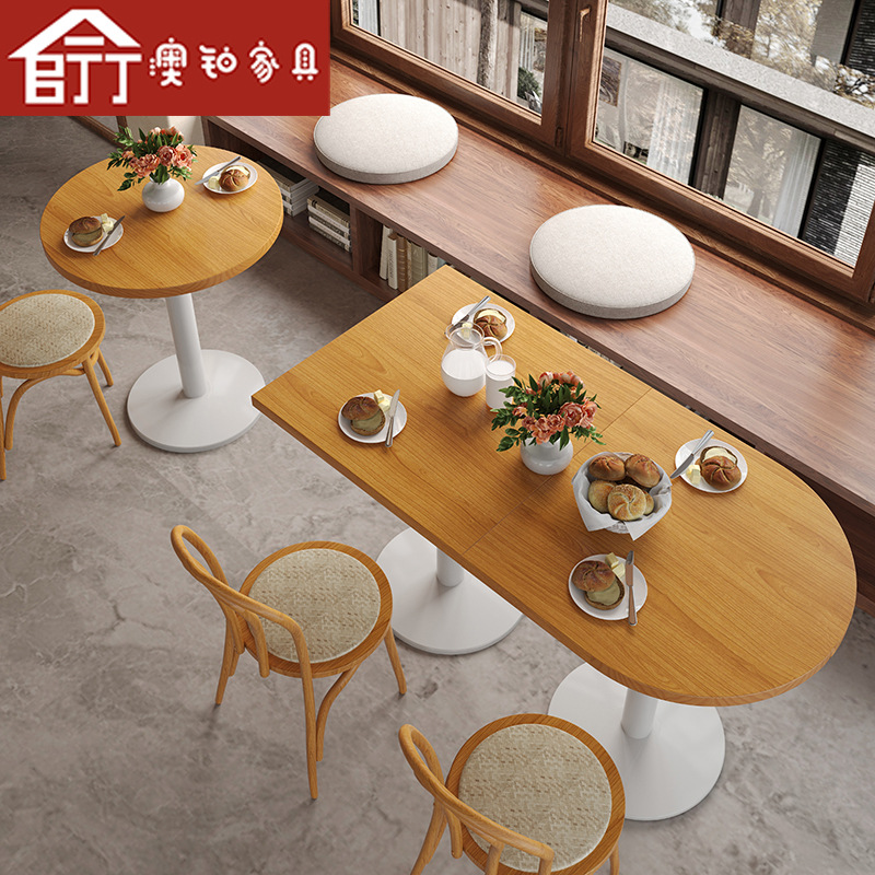 Bàn ghế Úc bạch kim hiện đại quán cà phê quán trà sữa Bàn ghế cửa hàng tráng miệng quầy bar Bàn ăn gỗ nguyên khối Bàn ăn nhà hàng - Hình 3 Bàn ghế Úc bạch kim hiện đại quán cà phê quán trà sữa Bàn ghế cửa hàng tráng miệng quầy bar Bàn ăn gỗ nguyên khối Bàn ăn nhà hàng - Hình 3
