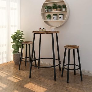Bàn ghế Ván dăm đơn giản sắt rèn gỗ Bàn ghế ăn gia đình Bàn ghế cafe nhà hàng tây Bộ bàn ghế ăn - Hình 4