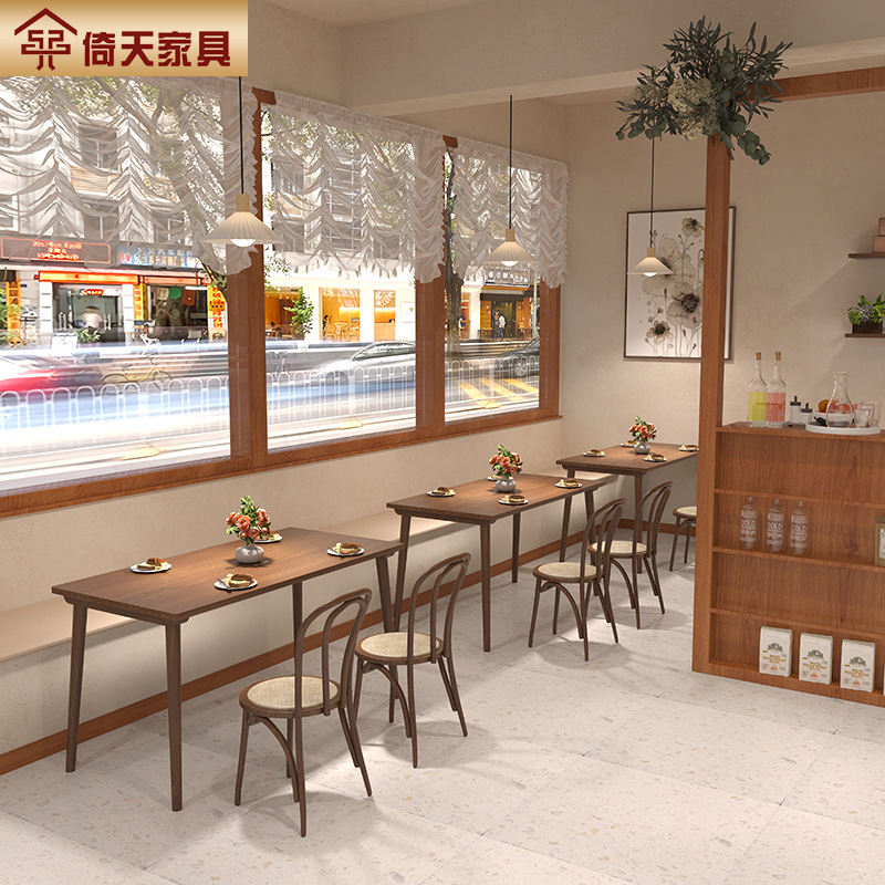 Bàn ghế Yitian nhà hàng hiện đại Bàn ghế ăn bằng gỗ nguyên khối bán buôn Bàn ghế quán trà sữa quán cà phê Bàn vuông Bàn ăn nhà hàng - Hình 4 Bàn ghế Yitian nhà hàng hiện đại Bàn ghế ăn bằng gỗ nguyên khối bán buôn Bàn ghế quán trà sữa quán cà phê Bàn vuông Bàn ăn nhà hàng - Hình 4