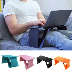 Bàn Giả Da Gỗ Đế Laptop Có Thể Gập Lại Máy Tính Hỗ Trợ Chân Đế Có Thể Điều Chỉnh Nhỏ Từ Bàn Laptop Giường