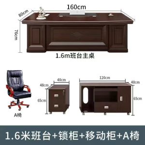 Bàn giám đốc cao cấp, bàn giám đốc chân inox, bàn làm việc kết hợp tủ phụ, bàn điều hành nhập khẩu