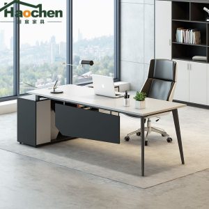 Bàn giám đốc chân sắt, bàn làm việc chữ L, bàn tổng giám đốc thiết kế Italy, bàn giám đốc phong cách Nhật