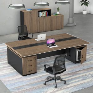 Bàn giám đốc chân sắt, bàn lãnh đạo kiểu châu Âu, bàn làm việc cho lãnh đạo, bàn giám đốc gỗ tự nhiên - Hình 4
