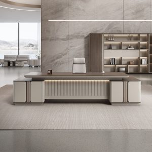 Bàn giám đốc phong cách Nhật, bàn làm việc giám đốc tân cổ điển, bàn điều hành nhập khẩu, bàn làm việc màu óc chó - Hình 2